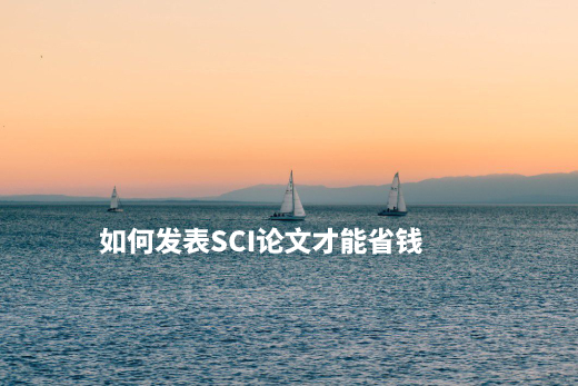 如何发表SCI论文才能省钱 .jpg