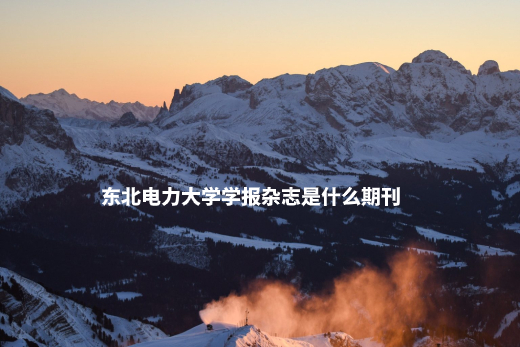 东北电力大学学报杂志是什么期刊.jpg