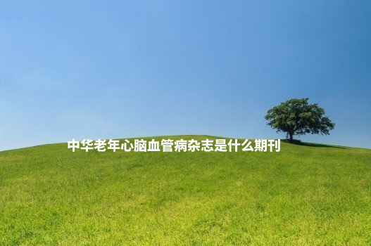 中华老年心脑血管病杂志是什么期刊 .jpg