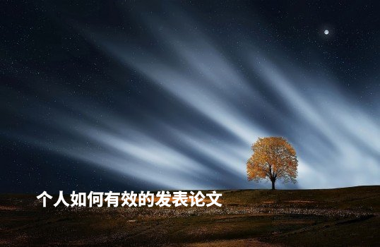 个人如何有效的发表论文 .jpg