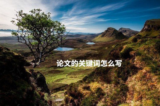 论文的关键词怎么写 .jpg