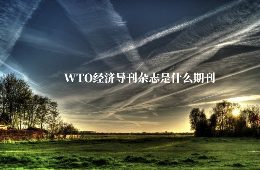 WTO经济导刊杂志是什么期刊 .jpg
