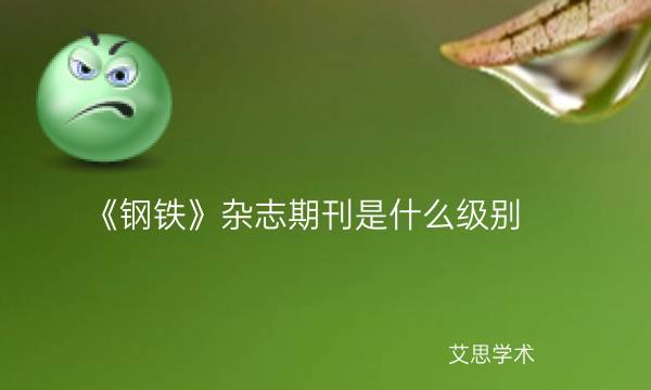 《钢铁》杂志期刊是什么级别_艾思学术.jpg